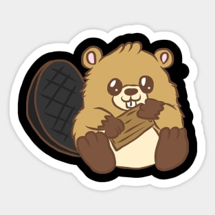 Beaver forest rodents for children animal welfare animal hunters Sticker